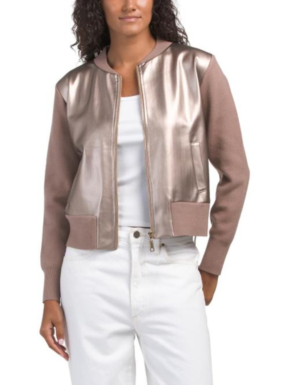 SIONI Faux Leather Jacket